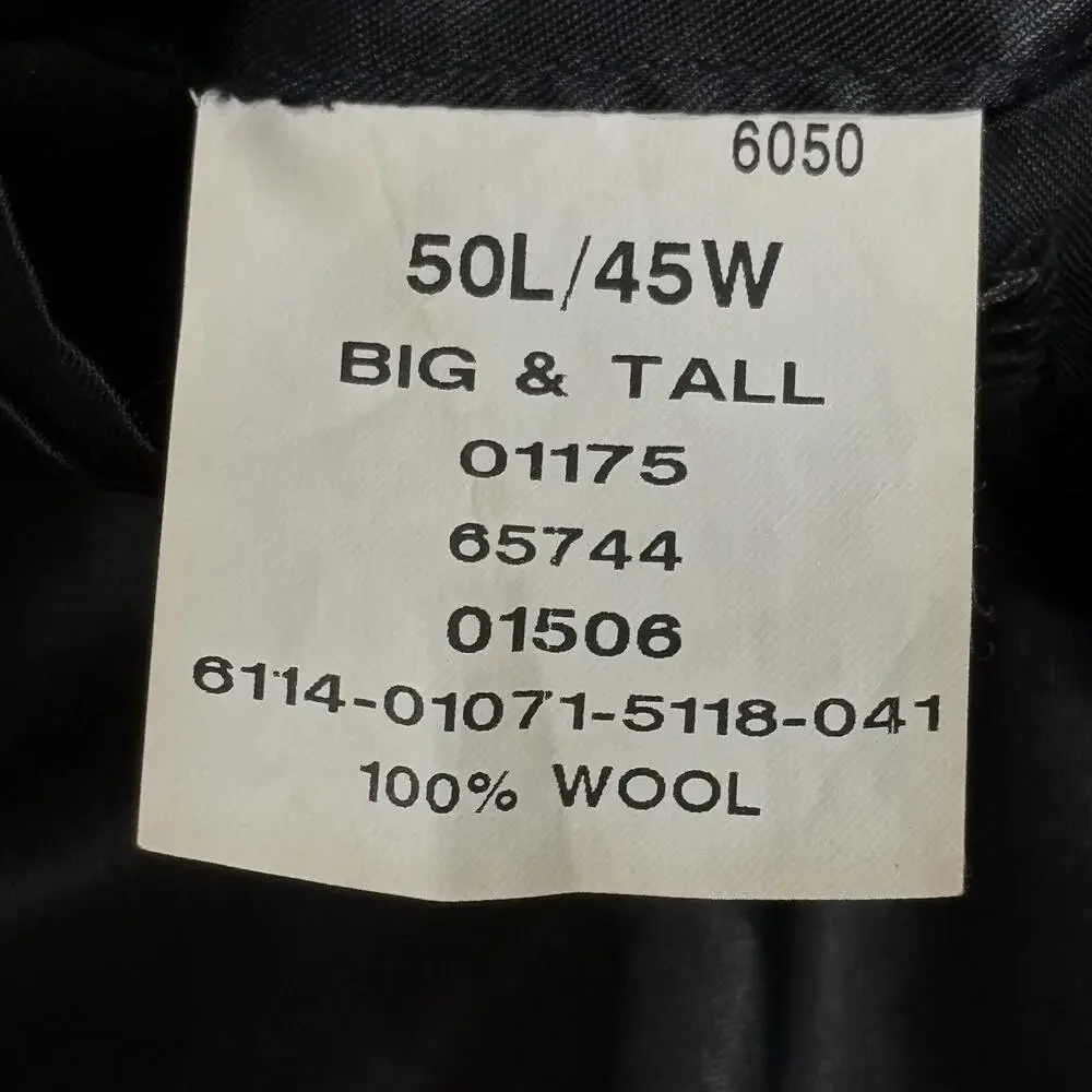 Jos A Bank Blazer Mens 50L Navy Wool Big & Tall 2 Button Sport Coat Jacket